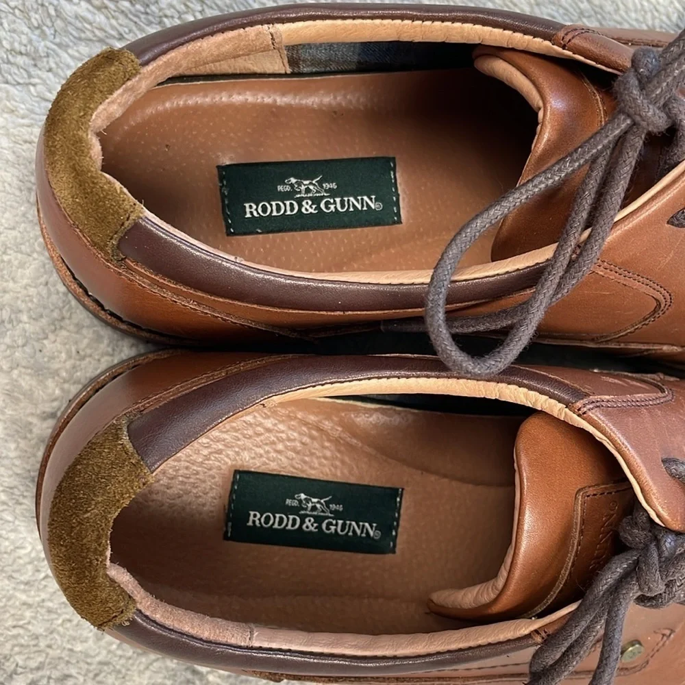 Rodd & Gunn Darfield Derby Shoe Amaretto Brown Lace Up Leather Sz 46